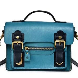OLD TREND
Aster Mini Satchel Elegant Blue and teal Satchel Bag NWT and dust bag
